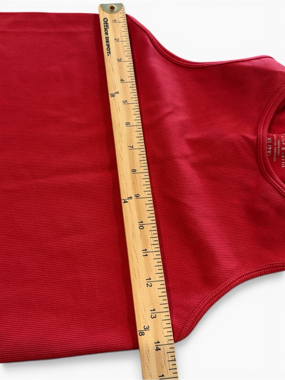 Chelsea DeBoer By Lily & Lottie Tank Size XL/2XL Red Racerback Stretch - Picture 5 of 6